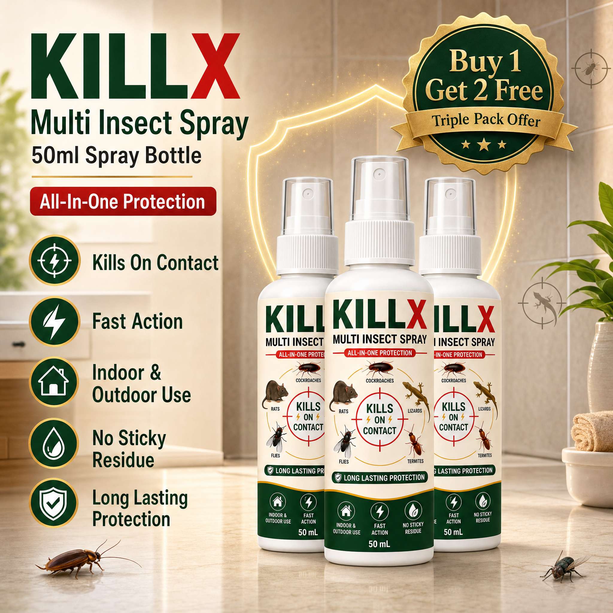 KILLX triple pack — buy 1 get 2 free
