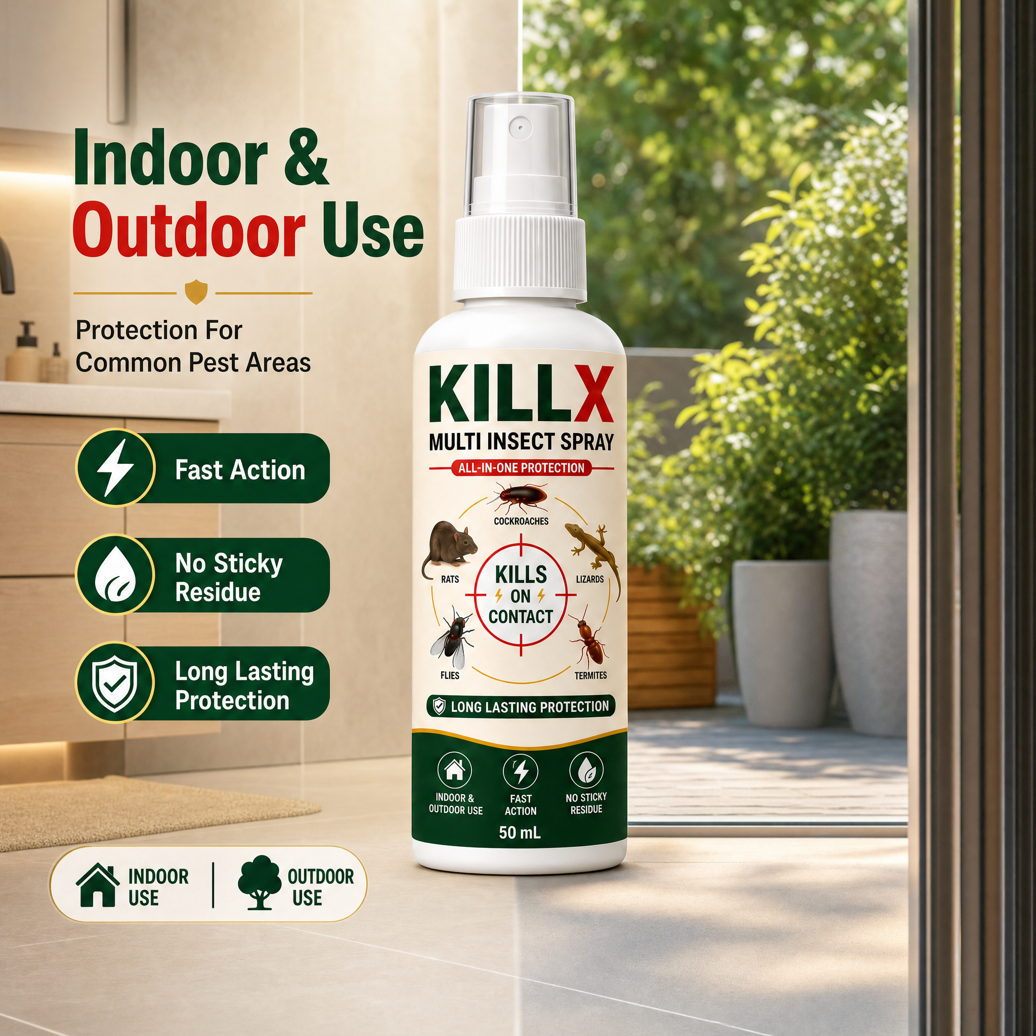 KILLX for indoor and outdoor use