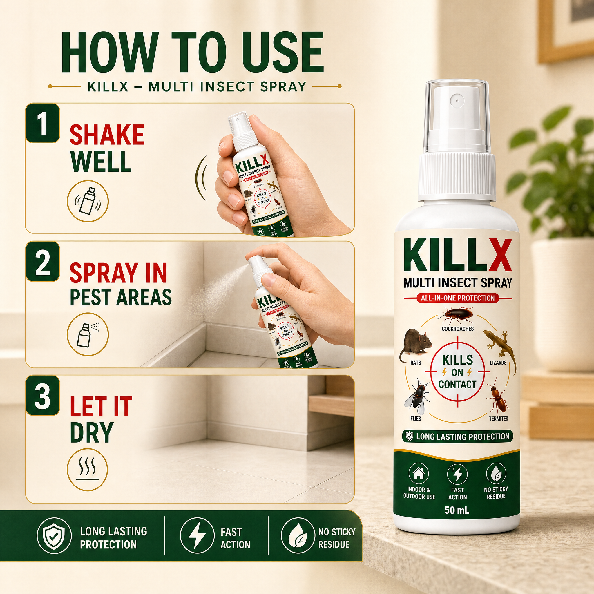 How to use KILLX in three steps