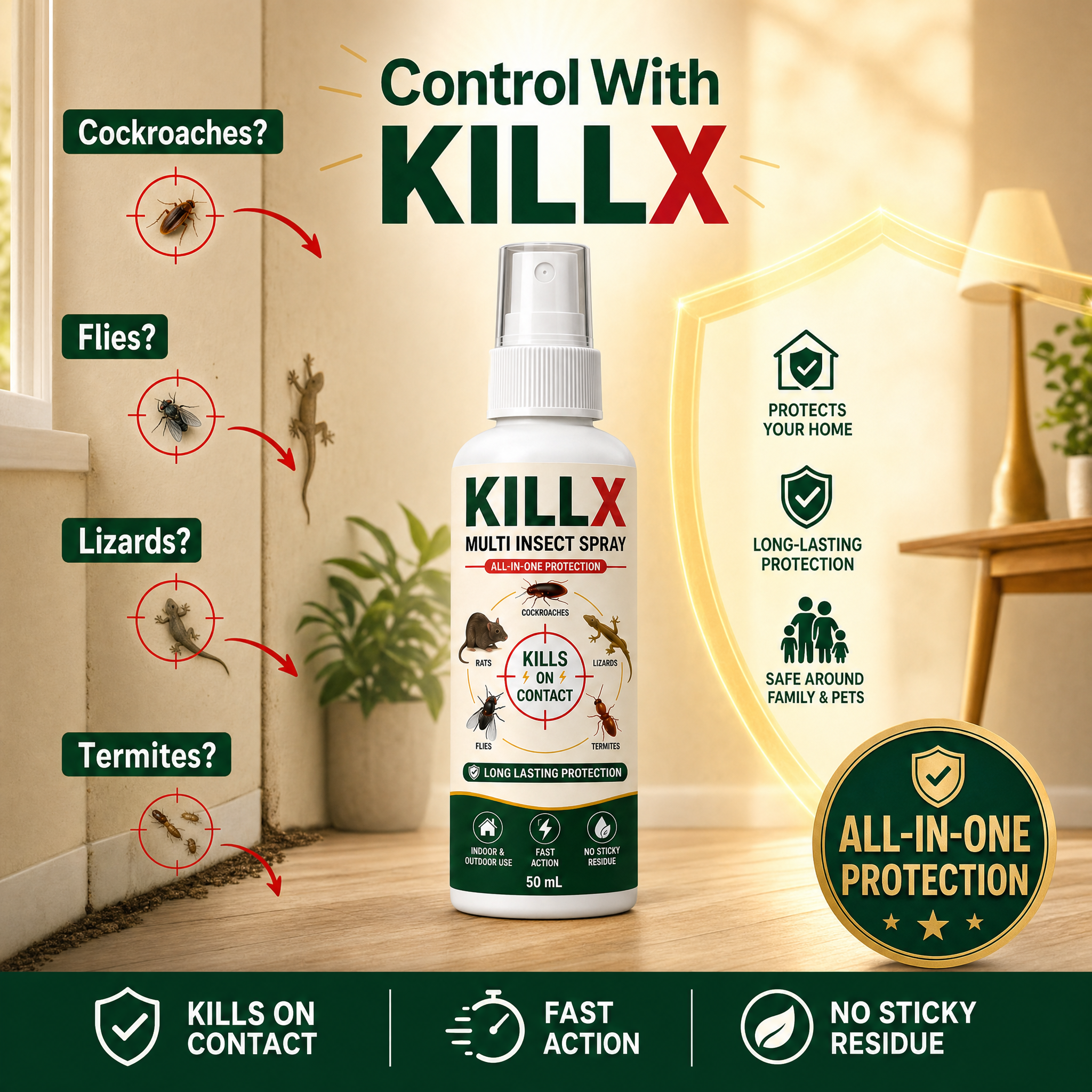KILLX all-in-one home protection shield